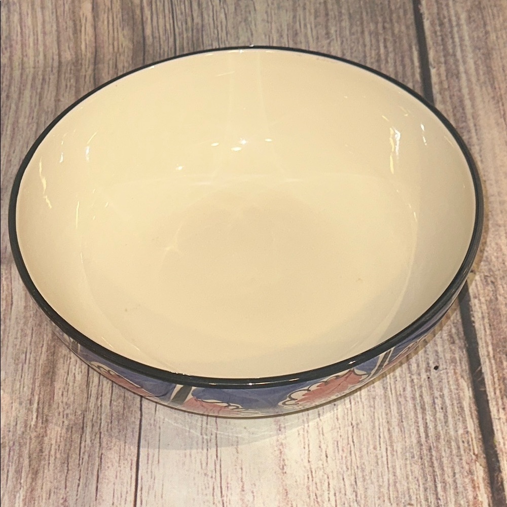FAVANOL Hand Painted in Portugal Floral Ceramic Serving Bowl & Cream & Sugar Set - Picture 16 of 17